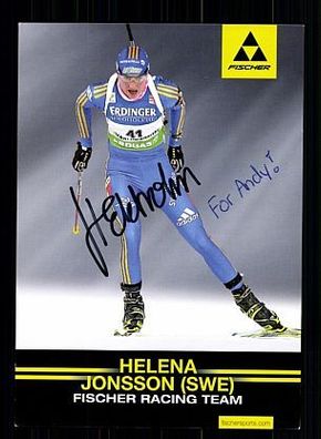 Helena Jonsson Autogrammkarte Original Signiert Biathlon + A 56297
