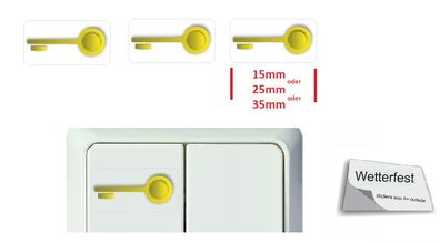 3 Stück Schalteraufkleber Schlüssel Schalter Aufkleber Symbol sperren (R25/3)