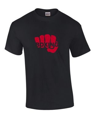schwarzes T-Shirt Boxing Faust