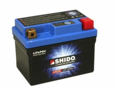 Shido LTZ7S LiFePO4 Motorradbatterie sicher, leicht und lange Lebensdauer
