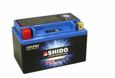 Shido LTX12-BS LiFePO4 Motorradbatterie sicher, leicht und lange Lebensdauer