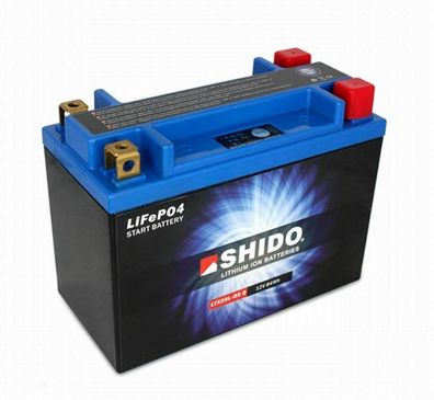 Shido LTX20L-BS LiFePO4 Motorradbatterie sicher, leicht und lange Lebensdauer