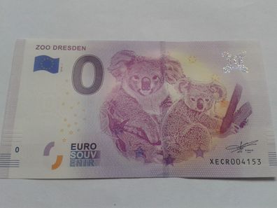 0 euro Schein Souvenirschein 2018-1 Zoo Dresden