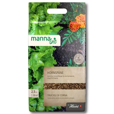 Manna Bio Hornspäne 2,5 kg Langzeit Universaldünger Gemüsedünger Blumendünger