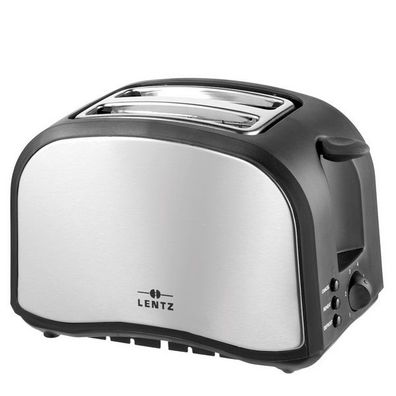 LENTZ 2-Schlitz Toaster mit Brötchenaufsatz 74140 silber-schwarz