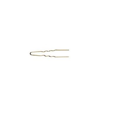 Comair Lockennadeln dick 45 mm, gewellt gold, 50er-Beutel, 1,1 mm