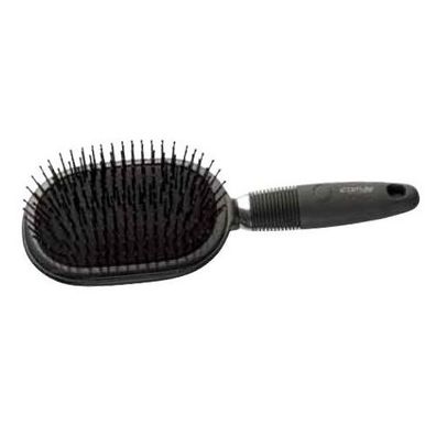 Comair Paddle Brush oval Kunststoffborste mit Noppen, 13-reihig schwarz