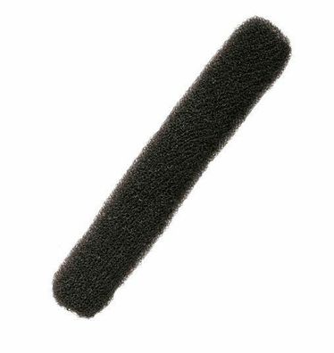 Comair Bun-Rolle mit Druckknopf schwarz rund, lang 4 x 22 cm, 14 g