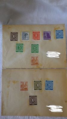 Briefumschläge mit Briefmarken Alliierte Besetzung 2 Stück M101