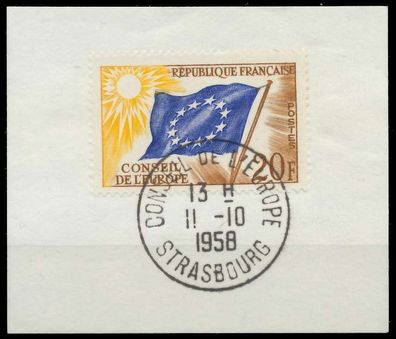 Frankreich Dienstmarken Europarat Nr 3 zentrisch gestempelt X05B252