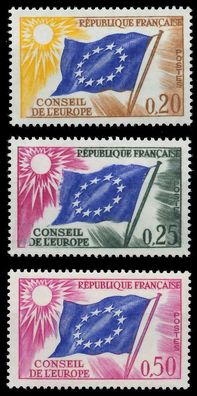 Frankreich Dienstmarken Europarat Nr 7-9 postfrisch Sadfaae