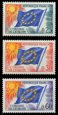 Frankreich Dienstmarken Europarat Nr 10-12 postfrisch SADFB32