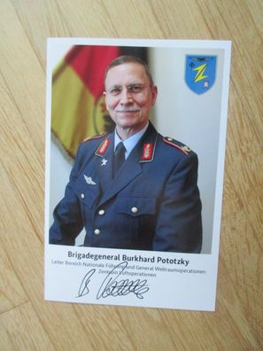 Bundeswehr Brigadegeneral Burkhard Pototzky - handsigniertes Autogramm!!!