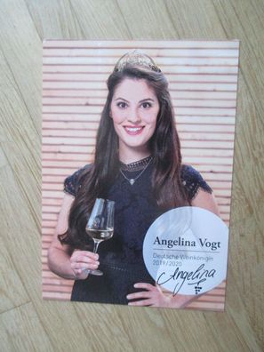 Deutsche Weinkönigin 2019/2020 Angelina Vogt - handsigniertes Autogramm!!!
