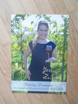 Sächsische Weinprinzessin 2019/2020 Jenny Zumpe - handsigniertes Autogramm!!!