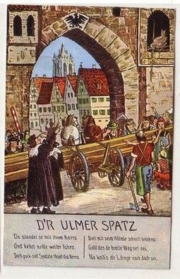 60898 Reim Humor Ak "D´r Ulmer Spatz" 1941