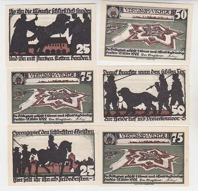kompl. Serie mit 6 Banknoten Notgeld Stadt Vechta 1922