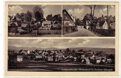60870 Mehrbild Ak Sommerfrische Wernsdorf bei Pockau im Erzgebirge 1940