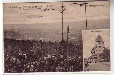 60622 Ak Zeppelin "Victoria Luise" über Hohenstein Ernstthal am 21.8.1912
