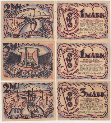 kompl. Serie mit 6 Banknoten Notgeld Oldenburg Oldenburger Woche "OWO" 1922
