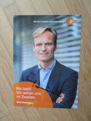 ZDF Fernsehmoderator Wulf Schmiese - handsigniertes Autogramm!!