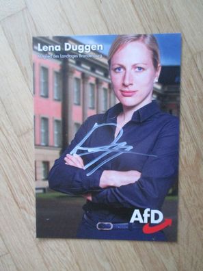 Brandenburg AfD Politikerin Lena Duggen - handsigniertes Autogramm!!!