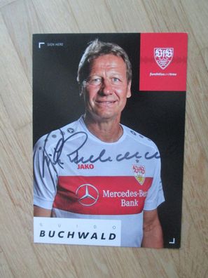 Weltmeister 1990 DFB Nationalspieler VfB Stuttgart Guido Buchwald hands. Autogramm!!