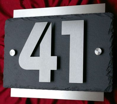 Hausnummer aus Edelstahl V2A Hausnummern VA Hausnummernschild