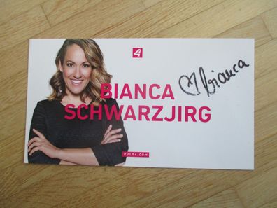 Puls4 Fernsehmoderatorin Bianca Schwarzjirg - handsigniertes Autogramm!!!!