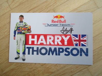 Red Bull Junior Team - Harry Thompson - handsigniertes Autogramm!!!