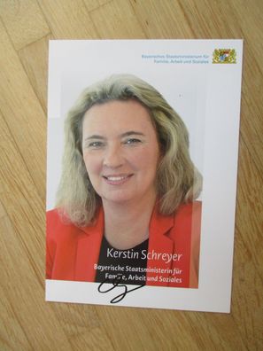 Bayern CSU Staatsministerin Kerstin Schreyer - handsigniertes Autogramm!!!!