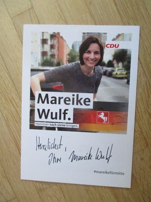 Niedersachsen MdL CDU Mareike Wulf - handsigniertes Autogramm!!!