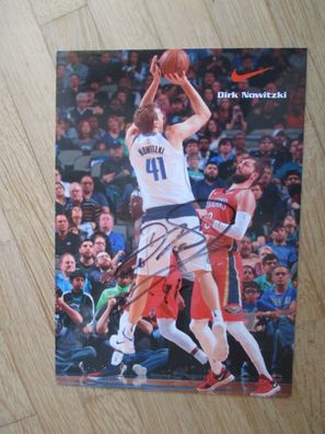 NBA Basketball Legende Dirk Nowitzki - handsigniertes Autogramm!