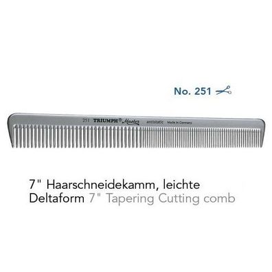 Hercules Sägemann Triumph Master 95/251 Haarschneidekamm silbergrau 7"