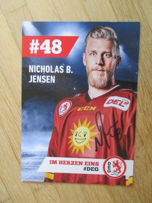 Eishockey Bundesliga DEG Düsseldorfer EG Nicholas B. Jensen - hands. Autogramm!!!