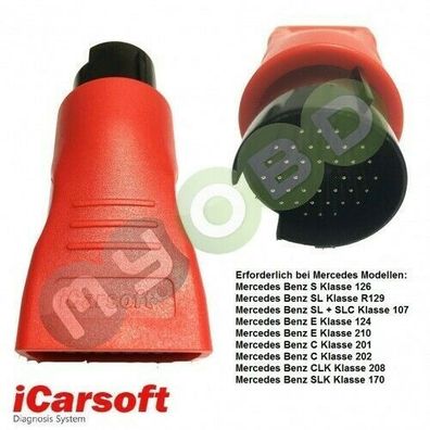 Original iCarsoft 38 Pin OBD-I Adapter für Mercedes Benz Modelle vor Bj. 2000
