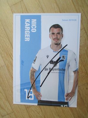 TSV 1860 München Saison 19/20 Nico Karger - handsigniertes Autogramm!!!