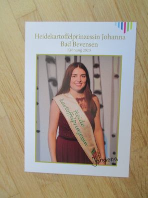 Heidekartoffelprinzessin Bad Bevensen 2020 Johanna - handsigniertes Autogramm!!!