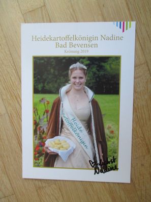 Heidekartoffelkönigin Bad Bevensen 2019 Nadine - handsigniertes Autogramm!!!