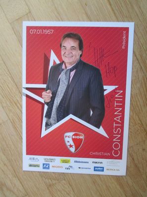 Präsident FC Sion Christian Constantin - handsigniertes Autogramm!!!!!
