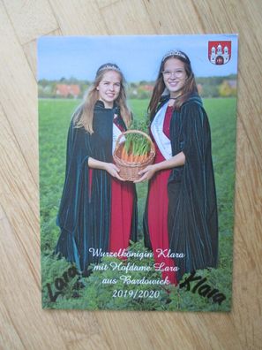 Wurzelkönigin Bardowick 2019/2020 Klara & Hofdame Lara - handsignierte Autogramme!!!