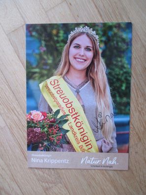 Streuobstkönigin Nina Krippentz - handsigniertes Autogramm!!!