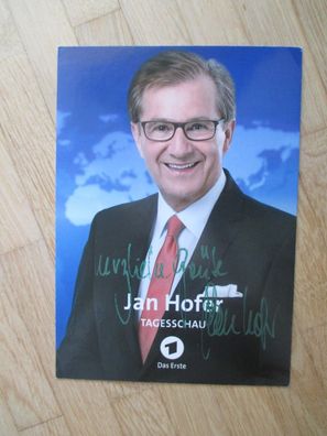 Tagesschau Fernsehmoderator Jan Hofer - handsigniertes Autogramm!