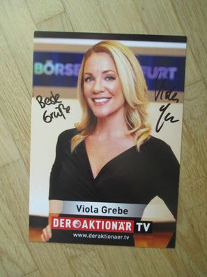 Der Aktionär TV Fernsehmoderatorin Viola Grebe - handsigniertes Autogramm!!!