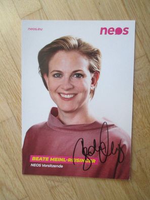 Österreich NEOS Vorsitzende Beate Meinl-Reisinger - handsigniertes Autogramm!!!
