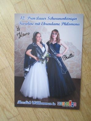 12. Prenzlauer Schwanenkönigin Karoline & Ehrendame Philomena - handsign. Autogramme!