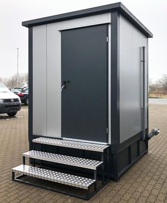 WC Container Toilette WC Box Kabine Sanitärcontainer + Fäkalientank + Treppe + Urinal