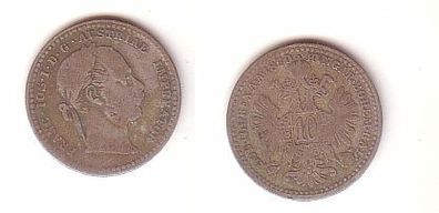 10 Kreuzer Silber Münze Österreich 1870