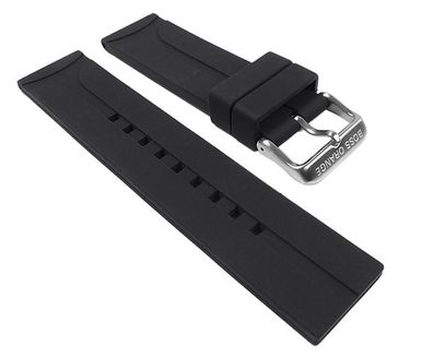 Hugo Boss Ersatzband Uhrenarmband Silikon Band schwarz 22mm 1512664