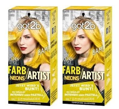 Got2b Artist Neons Gelb 107 Farbe Stufe 1 Highlights Auswaschbar Mix Deine Style